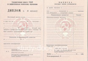 Диплом училища ссср в Домодедово